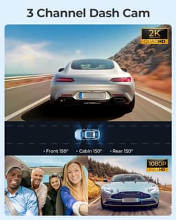 Dashcam voor auto voor en achter – Dual dashcam – Voor- en achtercamera – Autocamera – Full HD dashcam – Dashcam met nachtzicht – Dashcam met bewegingssensor – Groothoeklens – Parkeermodus – Loop recording – Dashcam met SD-kaart — thumbnail 2