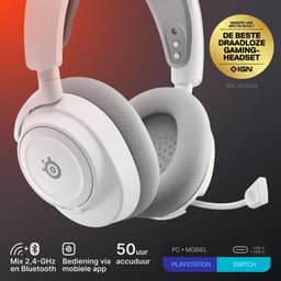 STEELSERIES Arctis Nova 7 Gen 2 Over-ear Draadloze gaming-headset met Ruisonderdrukking Wit — thumbnail 4