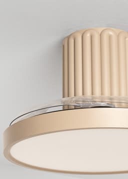 CREATE - Stille plafondventilator 40W Ø114 cm intrekbare bladen met licht - Zand - WIND CLEAR SCULPT — thumbnail 3