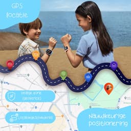 ISHIVA® GPS Horloge Kind geschikt voor Simkaart (4G GPS)–Smartwatch Kinderen met HD-camera & Videobellen - Kinder Smartwatch - Smartwatch Kind-1000 mAh Long Battery–IP65 Waterdicht–SOS Knop–School Mode-Veilige Zones-GPS Tracker–2 Jaar Garantie–Blauw — thumbnail 3