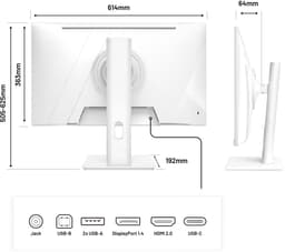 JAPANNEXT Monitor Wit 27" IPS WQHD (2560x1440) | JN-i27QR-C65W-HSP-W — thumbnail 4