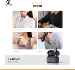 Hollyland Lark M2S Ultimate Combo (Camera RX+USB-C RX+Lightning RX) Wireless Lavalier Microphone for iPhone/Camera/Android/PC, Compact Mic, Titanium Clip, Noise Cancelling, Content Creation — thumbnail 5