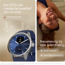 Withings ScanWatch 2 - 42 mm Hybride Smartwatch – ECG, AFib Detectie, SpO₂ Meter, Hartslagmeter, Slaaptracker, Menstruatiecyclus Tracking, 24/7 Temperatuurmeting, 35 Dagen Batterij, Saffierglas, 5 ATM Waterdicht — thumbnail 2