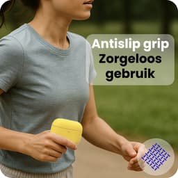 Hoesje - Geschikt voor Apple Airpods Pro 3 - Siliconen Hoes met Clip - Silicone Case Cover - Geel — thumbnail 5