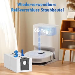 Allecto plus - Herbruikbare stofzakken Dreame X50 Ultra Complete X40 Ultra Complete L10s Ultra Gen 2 L10s Ultra D10 Plus Gen 2 Mova E30 Ultra robotstofzuiger reserveonderdelen — thumbnail 5