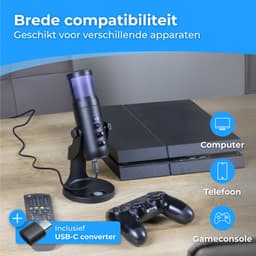 Nuvance USB Microfoon met Standaard - voor PC en Gaming Microfoon - Streaming Microphone - RGB — thumbnail 5