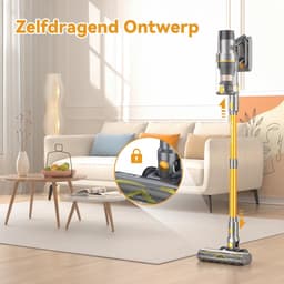 RFWR® Draadloze Steelstofzuiger met 45KPa Zuigkracht en LED Touchscreen — thumbnail 4