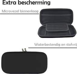 Hoes Geschikt voor Nintendo Switch Lite Case Hoesje Met Koord - Bescherm Hoes Geschikt voor Nintendo Switch Lite Hoes Hard Cover - Zwart — thumbnail 3