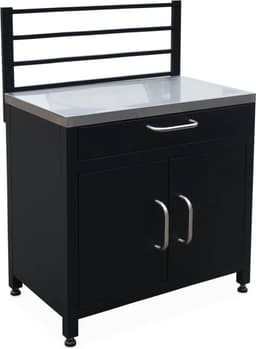 sweeek - Stalen buitenkeuken, grimaud, 1 lade en 1 deur met ophangrooster, 80 cm breed — thumbnail 1