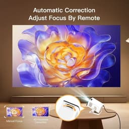 Veya Mini Beamer Wit - Projector - 4K - 180graden draaibaar - Android - Wifi6 - Beeld 40 tot 150inch - Bluetooth - 18 x 15 x 11cm — thumbnail 3