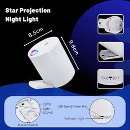 Sterren- en sterrenstelselprojector, prachtige nevel-nachtlamp, oceaan- en sterrenstelselprojector met afstandsbediening, instelbare snelheid en helderheid, geschikt voor volwassenen, slaapkamers en feestjes. — thumbnail 3