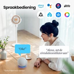 SwitchBot Staande Circulatieventilator – Oplaadbare Slimme Ventilator met Afstandsbediening en App – Wit — thumbnail 3
