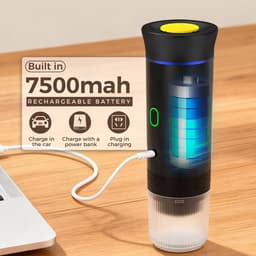 Thuys - Draagbaar Elektrisch Koffiezetapparaat 3-in-1 USB - 15 Bar, 72W - Capsules en Gemalen Koffie - voor Reizen - Auto en Thuis — thumbnail 5