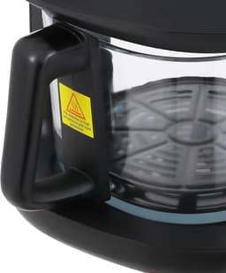 Heteluchtfriteuse met kijkvenster, 3,3 liter, temperatuurbereik, LCD 80-190 °C, compacte friteuse zonder olie, voor cake, kippenvleugels, vis, vlees (zwart) — thumbnail 4
