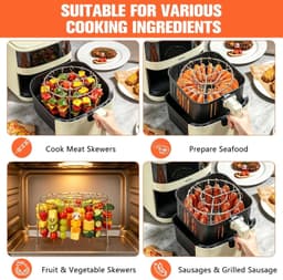 Set van 2 luchtfriteuse grillframe, 16 cm rond heteluchtfriteuse frame — thumbnail 3