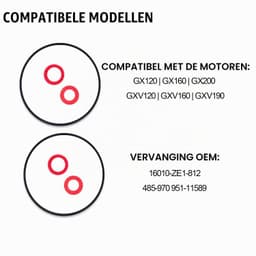 9st Carburateur Vlotterbak Pakkingset, Kom Pakkingen en Bout Ring Grasmaaier Pakkingen Onderdelen Accessoires Vervangen voor GX120 GX160 GX200 GXV120 GXV140 GXV160 Motor — thumbnail 4