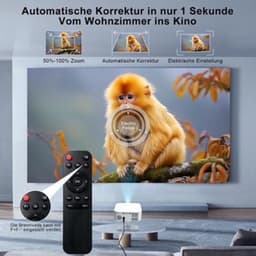 Beamer Android 14 Smart - 1080P Native Resolutie - 400 ANSI Lumen - LED - Draagbaar Voor Thuisbioscoop — thumbnail 5