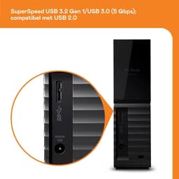 Externe Harde Schijf - Desktop Opslag - Bestanden Opslaan - Hardware Versleuteling - 14 TB - Zwart — thumbnail 3