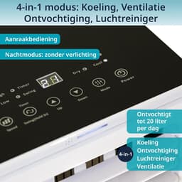 Mobiele Airco - Klimaatregelaar - Ruimte Koelen - 4-in-1 Functionaliteit - 7000 BTU - Wit — thumbnail 5