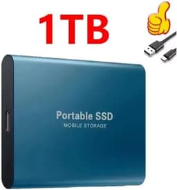 Externe SSD - Draagbare Opslag - Bestanden Opslaan - Plug-and-play - 1 TB - Blauw — thumbnail 5