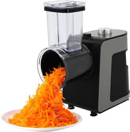 Elektrische Groentesnijder - Keukenmachine Raspen - Snel Ingrediënten Bereiden - 10 Messen Inclusief - 1000W Vermogen - Zwart — thumbnail 1