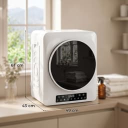 HOMCOM Laundry Dryer-Stahl, Edelstahl-49L x 43B x 61H cm-Weiß — thumbnail 5
