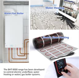 Slimme thermostaat - Programmeerbare regelaar - Energie besparen - App bediening - 88 mm breed - Zwart — thumbnail 5
