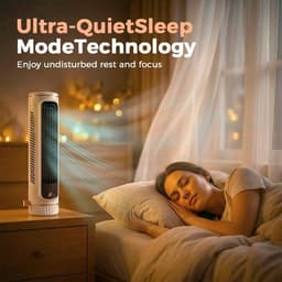 KZQ Draagbare torenventilator wit met 3 snelheden, horizontaal en verticaal instelbaar, geschikt voor kantoor, woonkamer en slaapkamer — thumbnail 2