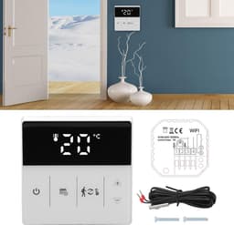 Slimme Thermostaat - Programmeerbare Thermostaat - Thuis Verwarming Regelen - App en Spraakbediening - 8.5 x 8.5 x 4.5 cm — thumbnail 3