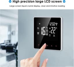 Slimme Thermostaat - Temperatuurregelaar - Verwarming Bediening - App Bediening - 86x86mm - Wit — thumbnail 5