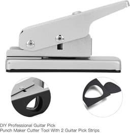 VHV - Gitaar plectrum pons - Plectrum maker - Plectrum snijder - Zelf plectrums maken - Heavy duty - Met 2 plectrum strips - Voor gitaristen - Cadeau voor muzikanten - Zilver — thumbnail 4