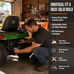 Universele trekhaak voor grasmaaier, grasmaaier, koolstofstaal, met bouten, M8-schroeven, grasmaaier, accessoires voor - ShopVlot — thumbnail 2