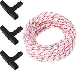 1 Rol Vervangende Terugslagstartkabel voor Stihl Homelite Craftsman Poulan Grasmaaier, 15m Zeer Sterke Starttrekkoord met 3st Universele Starttrekkoord Handvatstartkabelset — thumbnail 1