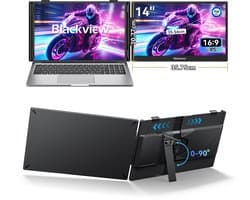 Blackview SCM5 Draagbare Monitor - 14-inch FHD Scherm - Uitbreidingsscherm voor Laptops 13-17,3 inch - Ultradun Ontwerp - 100W PD Snelladen - Plug & Play - Grijs