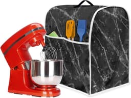 Mixer Cover - Keukenmachinehoes Stofkap - Keuken Apparaat Beschermen - Met Ritsvak - 38x27.5x37cm - Zwart Marmer — thumbnail 5