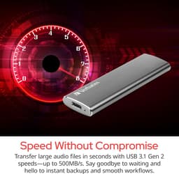 Externe SSD - Draagbare Opslag - Snelle Data Transfer - Aluminium Behuizing - 240 GB - Spacegrijs — thumbnail 3