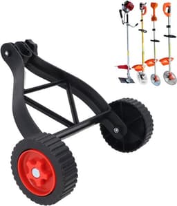 Ondersteuning Wiel voor Grasmaaier en Trimmer - Zwarte Handwagen Wielen met Schoffel voor Tuinieren . — thumbnail 2