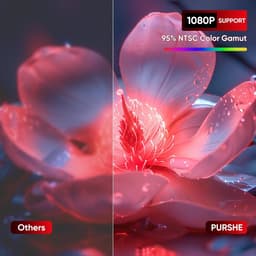 elektrische focus/autokeystone-correctie, WiFi 6, BT5.2, mini-projector, 4K Full HD, 1080P, draagbare projector met 50% zoom, voor thuisbioscoop/buiten, compatibel met tv — thumbnail 3