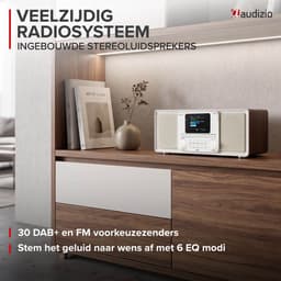 DAB radio - Audizio Palmi - Radio met cd speler - Bluetooth radio - FM, DAB+ en USB - Wit — thumbnail 2