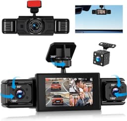 Thijox - Spiegel-dashcam met achteruitrijcamera 9,66 inch Full HD 2K, auto camera voor en achter, super nachtzicht, G-sensor, GPS, LCA, BSD, 64G-kaart — thumbnail 1