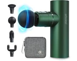 Thijox - Massagepistool Mini voor Diep Weefsel - Draagbaar Spiermassagepistool met 4 Siliconen Koppen - 3200 RPM Pijnverlichting Thuis, Kantoor, Train