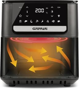 Heteluchtfriteuse - Airfryer - Gezond Koken - Verhoogd Dienblad - 65 Liter - Zwart — thumbnail 4