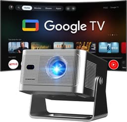 SnelShoppen - Videoprojector 1080P met 4K tv-stick, WiFi 5, Bluetooth 5.1, 15W luidspreker, 650 ANSI, automatische focus, trapeziumcorrectie en Dolby — thumbnail 1