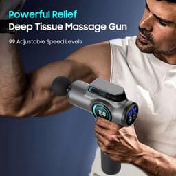 Massagepistool, hoogwaardige percussiemassage voor spierontspanning, professioneel deep tissue massagepistool en handig verwarmd spiermassagepistool voor volledige lichaamsontspanning — thumbnail 3