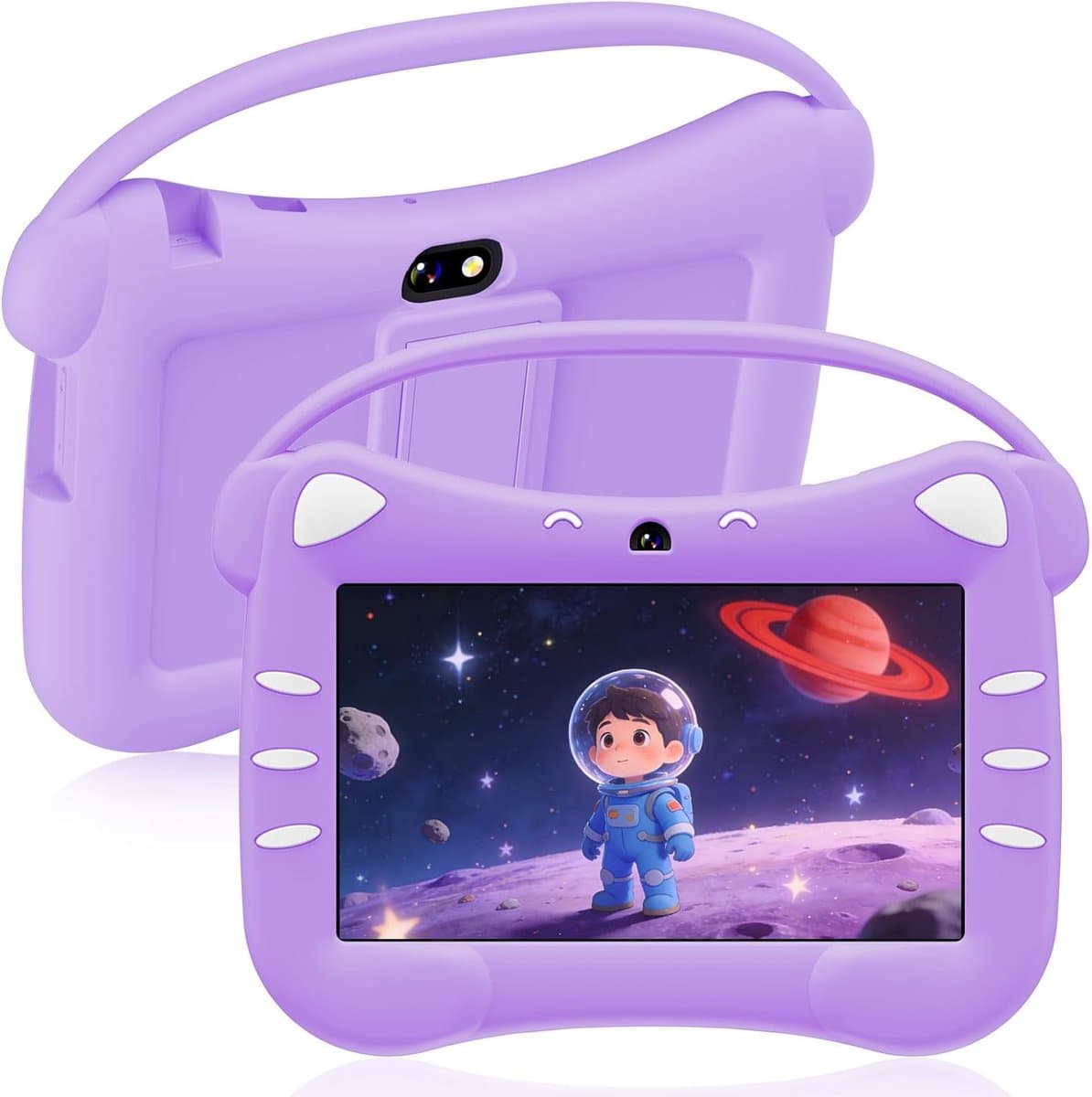 SnelShoppen - Kids Tablet 7 Inch Android voor Kinderen - Paars - WiFi, Bluetooth, Dubbele Camera, Ouderlijk Toezicht, 2GB RAM, 32GB ROM - Voor Jongen — afbeelding 1