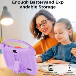SnelShoppen - Kids Tablet 7 Inch Android voor Kinderen - Paars - WiFi, Bluetooth, Dubbele Camera, Ouderlijk Toezicht, 2GB RAM, 32GB ROM - Voor Jongen — thumbnail 5