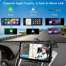SnelShoppen - Draagbare Draadloze Carplay & Android Auto met Dashcam - 9.3" HD IPS Scherm, 4K Voor- en Achtercamera, Bluetooth Audio, GPS, Dashboard M — thumbnail 5