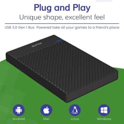 Externe harde schijf - Draagbare opslag - Bestanden opslaan - Snelle USB 3.0 - 500 GB - Zwart — thumbnail 4
