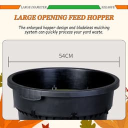 Elektrische Tuinversnipperaar - Houtversnipperaar Mulcher - Tuinafval Verwerken - Mesloos Nylon Systeem - 17:1 Ratio - Zwart — thumbnail 3