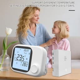 Slimme Thermostaat - Temperatuurregelaar App - Energie Besparen - Lange Draadloze Bereik - 20 x 10 x 3 cm — thumbnail 5